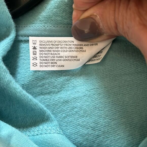 90 degrees by Reflex Zip Up Hoodie size XXL NWT Aqua - Picture 4 of 5